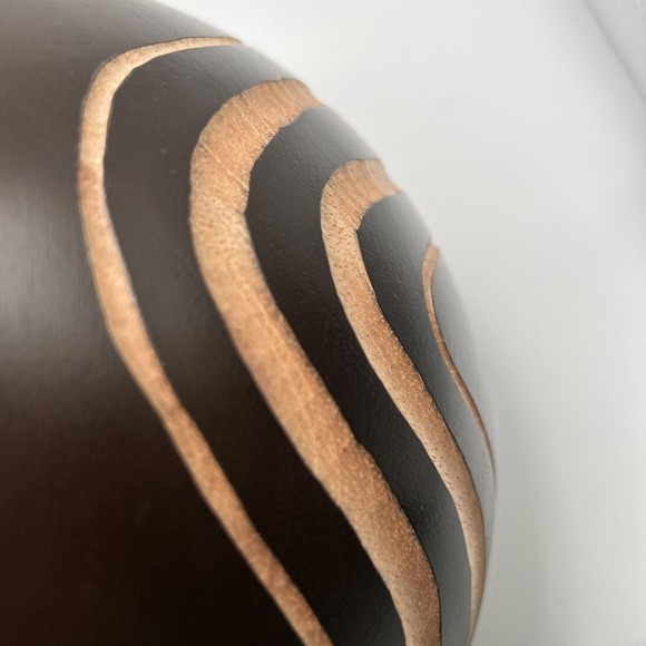 Handmade Wooden Bowl 5 inch Thai Carved Large Bowl Not Wash Or Airtight - Picture 12 of 12